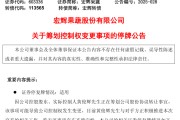 潜江明日停牌！又一A股，筹划控制权变更